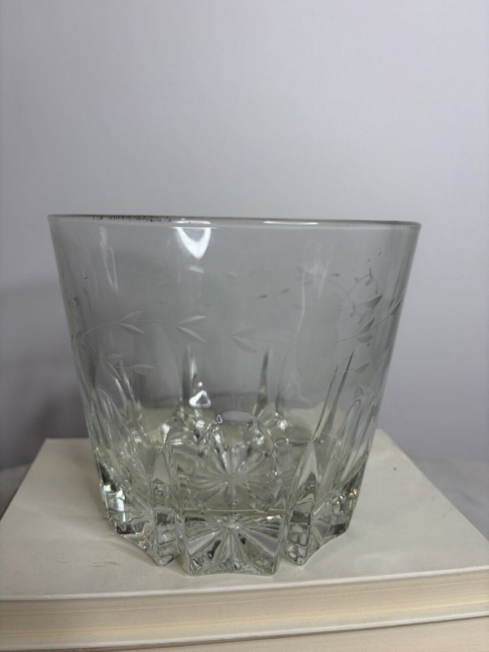 Vintage Princess House Heritage Lead Crystal Champagne Ice Bucket Floral Etched